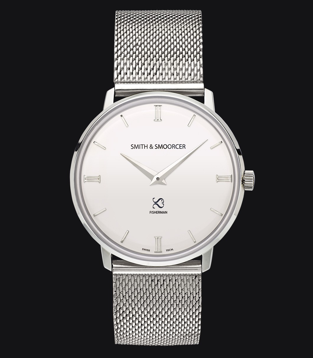 White Classic Watch Snowy Metal Steal