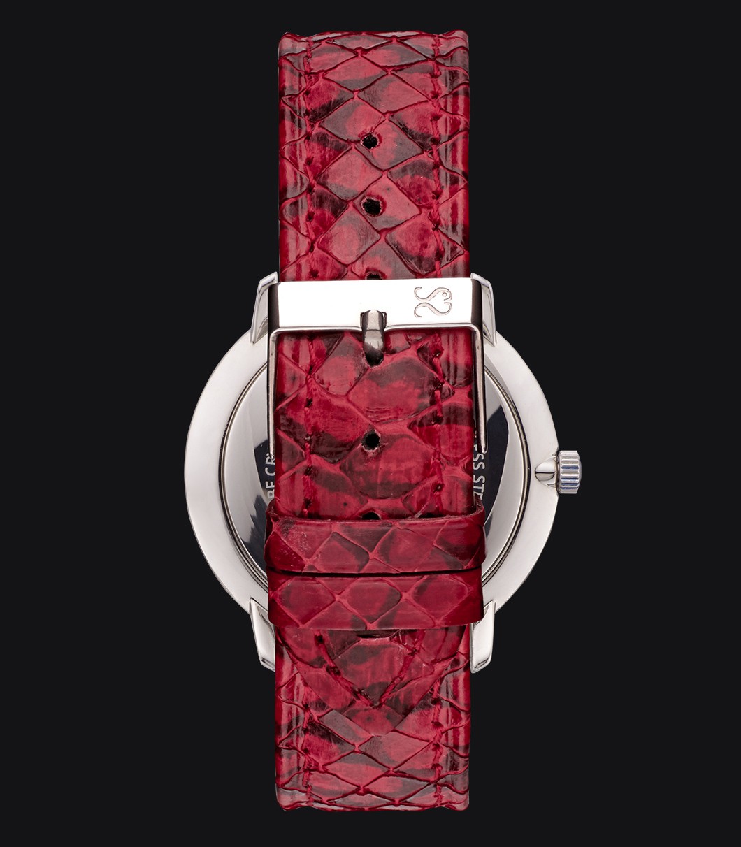 Red Snake Leather Watch Strap