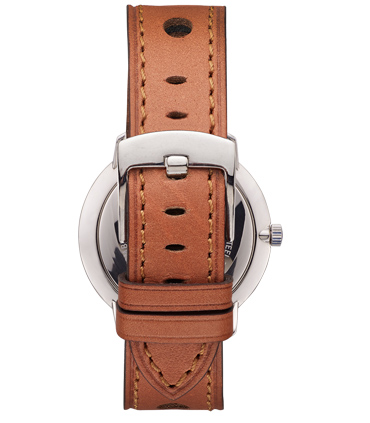 Brown Perforated Leather Watch Strap